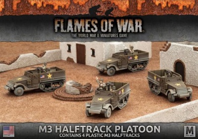 M3 Halftrack Transport Platoon (4x plastic)
